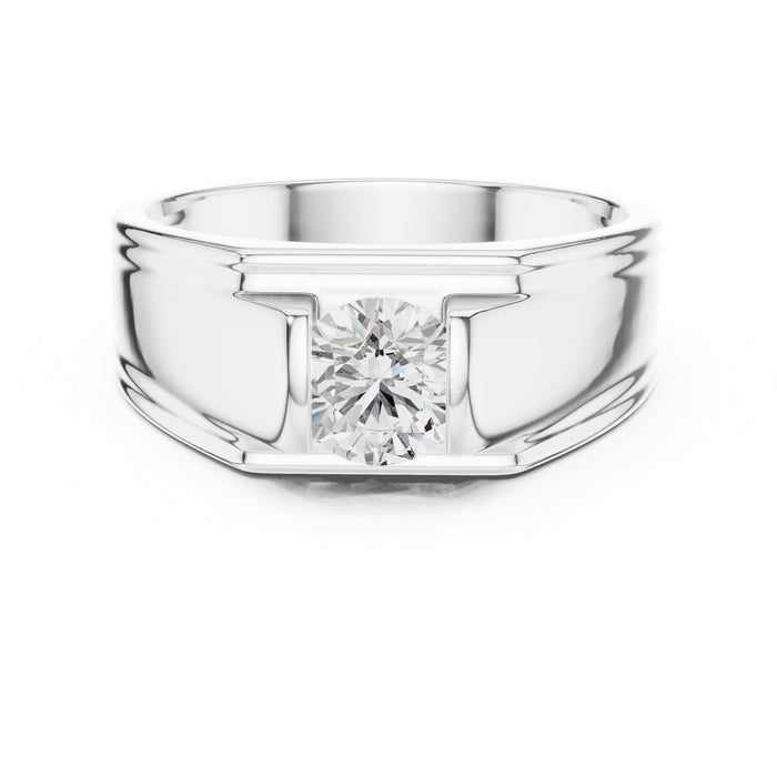 Round Lab Grown Diamond Solitaire Engagement Ring