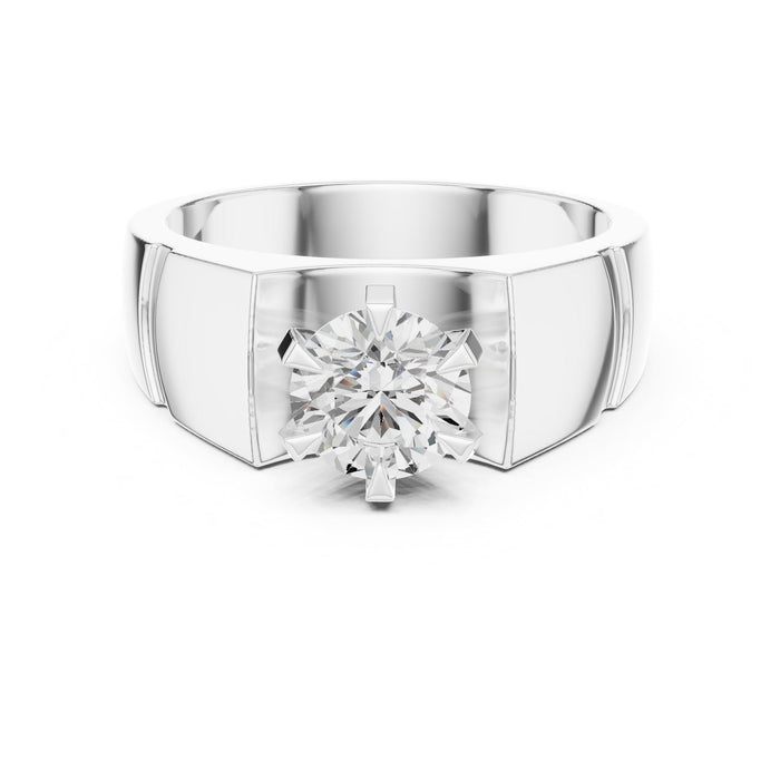 Round Lab Grown Diamond Solitaire Engagement Ring