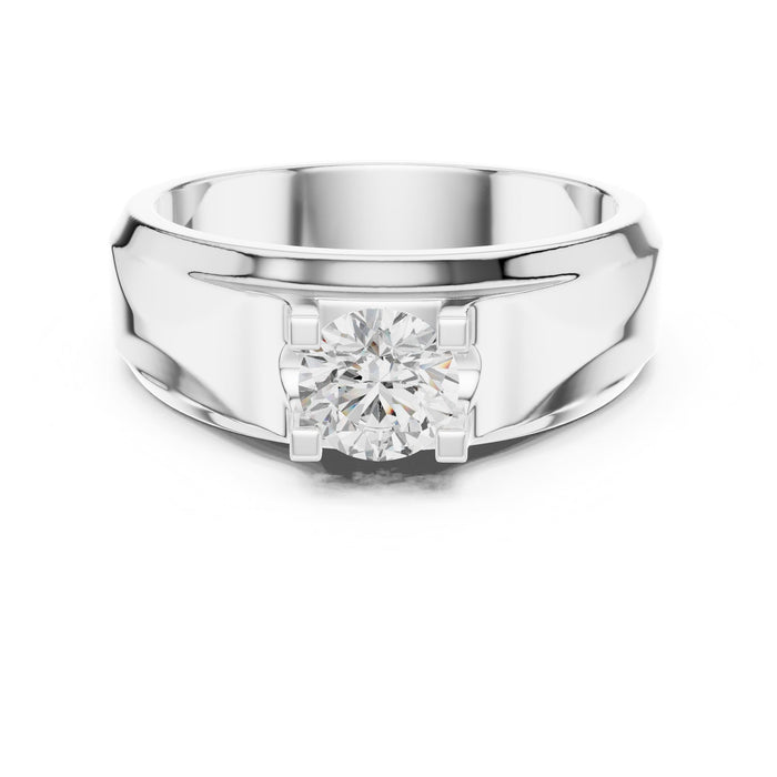 Round Lab Grown Diamond Split-Shank Engagement Ring