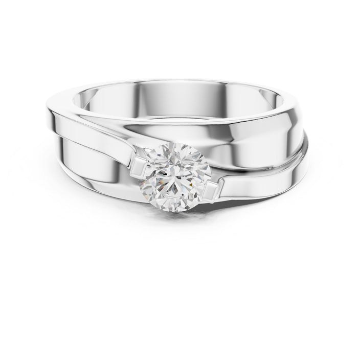 Round Lab Grown Diamond Solitaire Engagement Ring