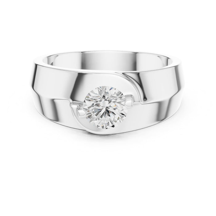 Round Lab Grown Diamond Solitaire Engagement Ring