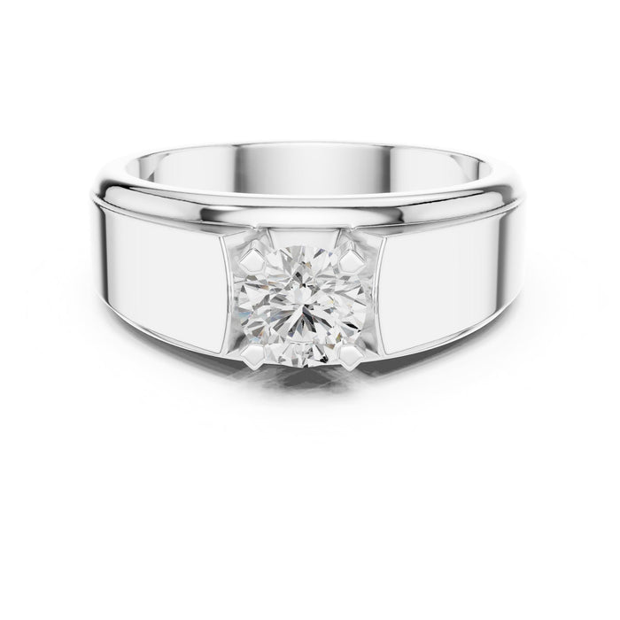 Round Lab Grown Diamond Solitaire Engagement Ring