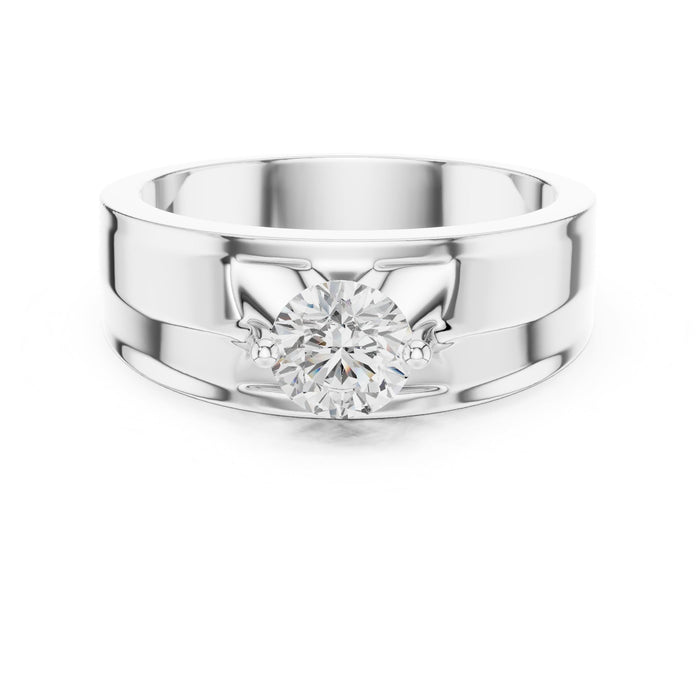 Round Lab Grown Diamond Solitaire Engagement Ring