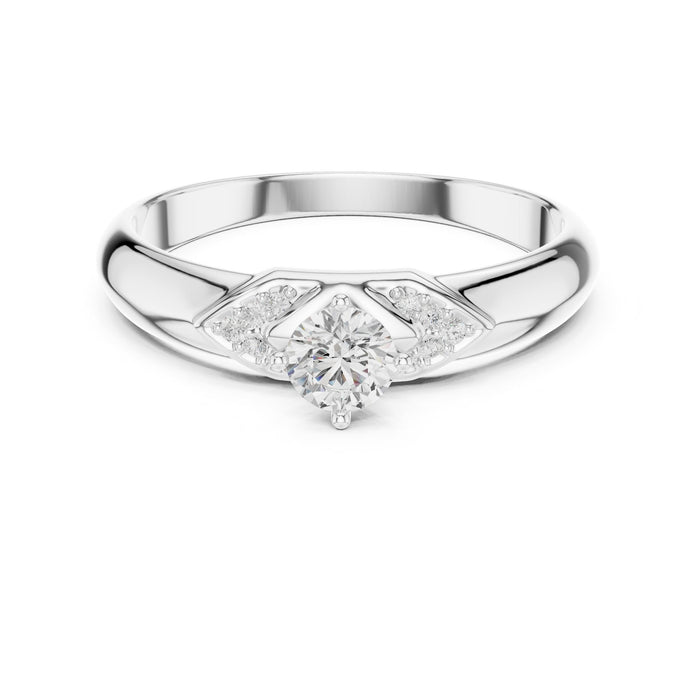 Round Lab Grown Diamond Split-Shank Engagement Ring