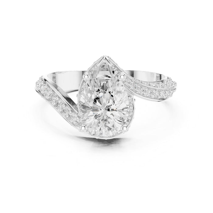 Oval Lab Grown Diamond Halo Engagement Ring