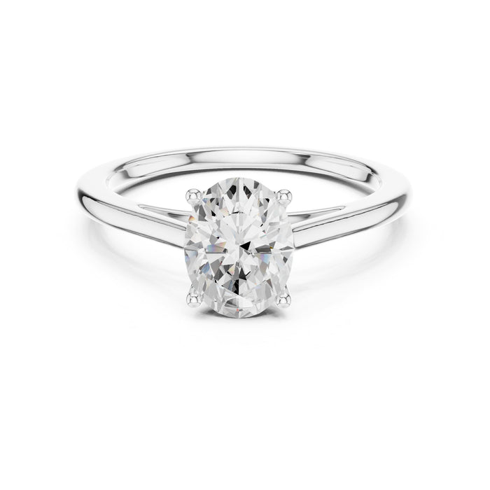 Oval Lab Grown Diamond Solitaire Engagement Ring