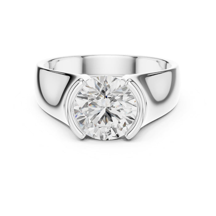 Round Lab Grown Diamond Solitaire Engagement Ring