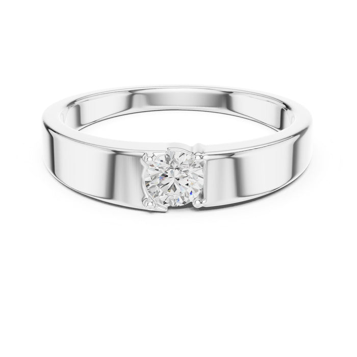 Round Lab Grown Diamond Solitaire Engagement Ring
