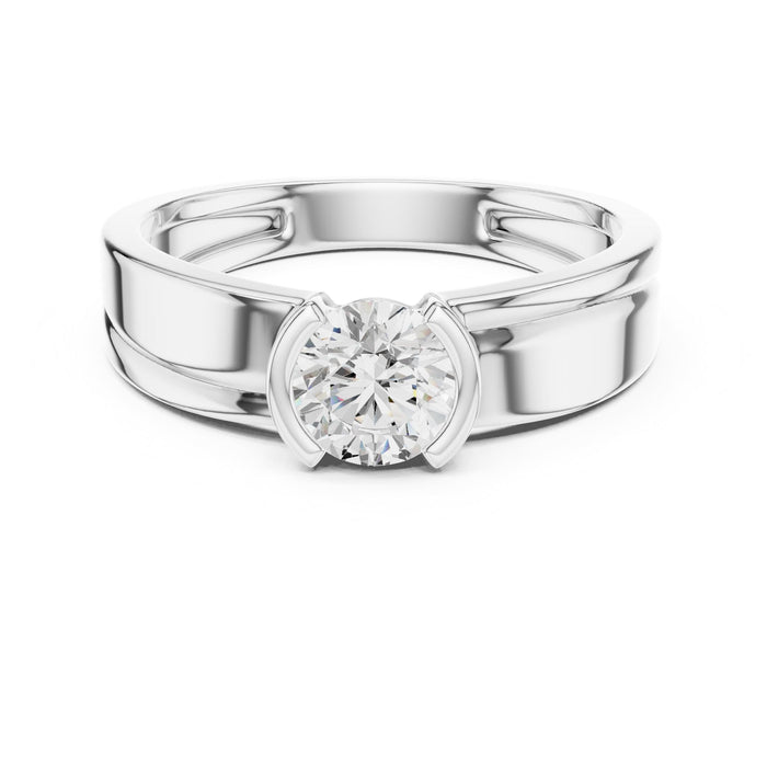 Round Lab Grown Diamond Split-Shank Engagement Ring