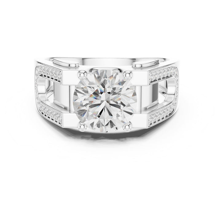 Round Lab Grown Diamond Split-Shank Engagement Ring