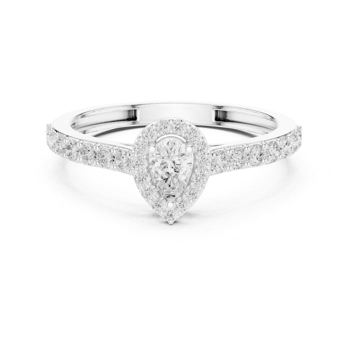 Oval Lab Grown Diamond Halo Engagement Ring