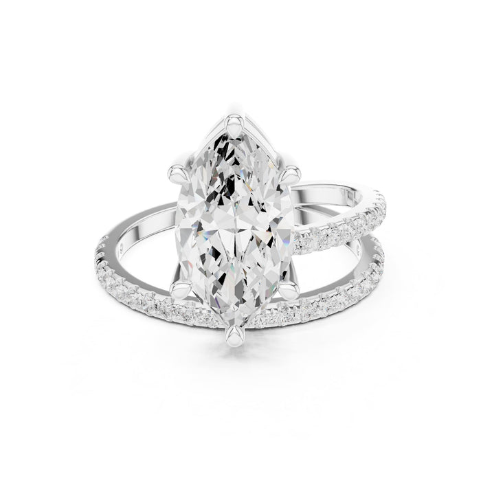 Marquise Lab Grown Diamond Split-Shank Engagement Ring