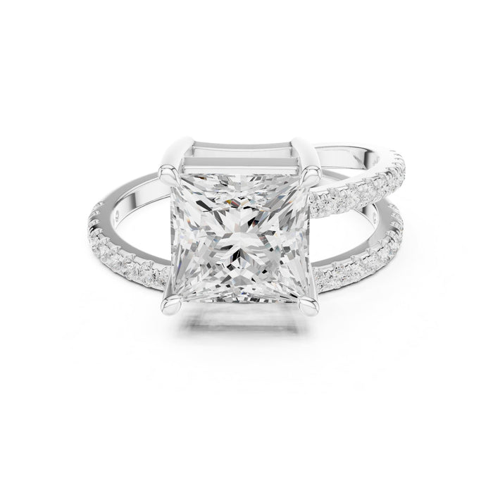 Princess Lab Grown Diamond Split-Shank Engagement Ring