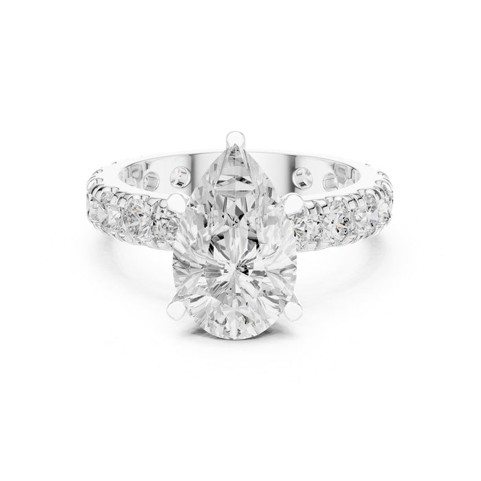 Marquise Lab Grown Diamond Pave Engagement Ring