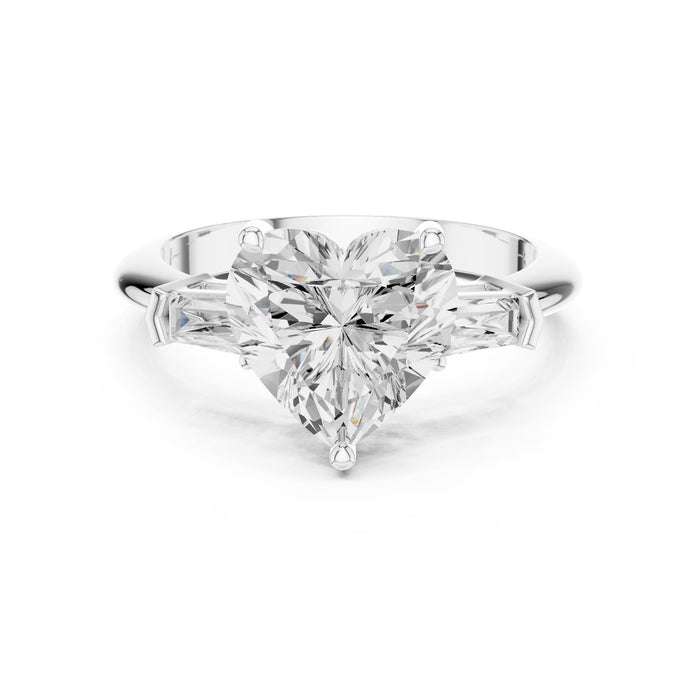Heart Lab Grown Diamond Three-Stone Engagement Ring