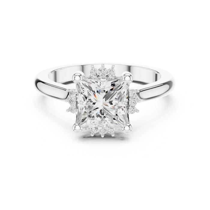 Princess Lab Grown Diamond Halo Engagement Ring