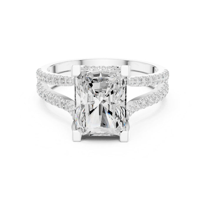Radiant Lab Grown Diamond Split-Shank Engagement Ring
