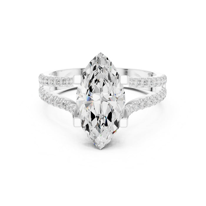 Marquise Lab Grown Diamond Split-Shank Engagement Ring