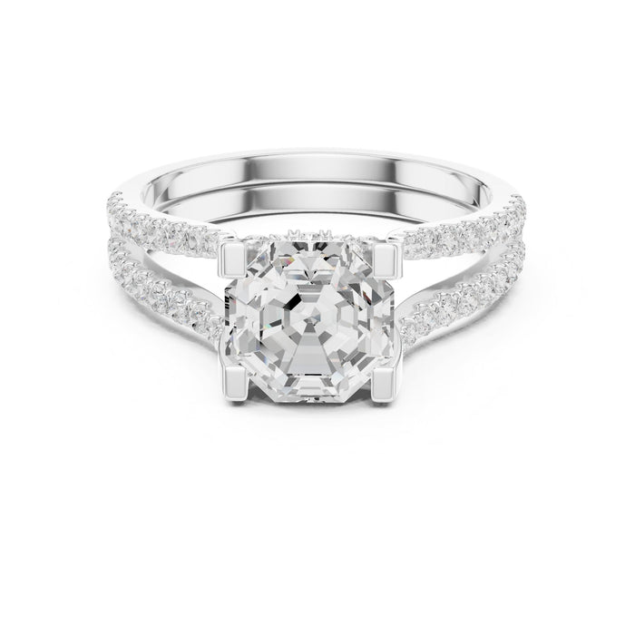 Round Lab Grown Diamond Split-Shank Engagement Ring