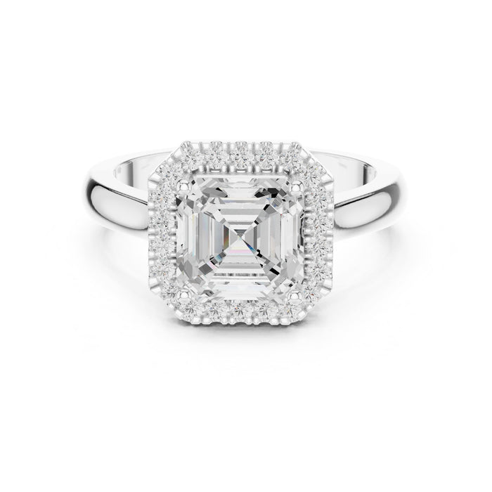 Radiant Lab Grown Diamond Halo Engagement Ring
