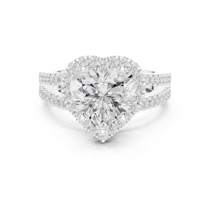 Cushion Lab Grown Diamond Halo Engagement Ring