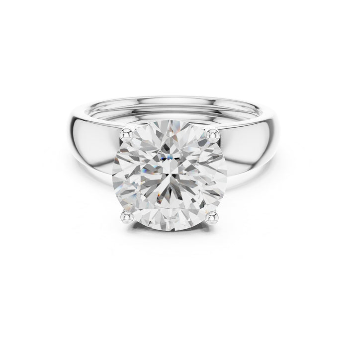 Round Lab Grown Diamond Solitaire Engagement Ring