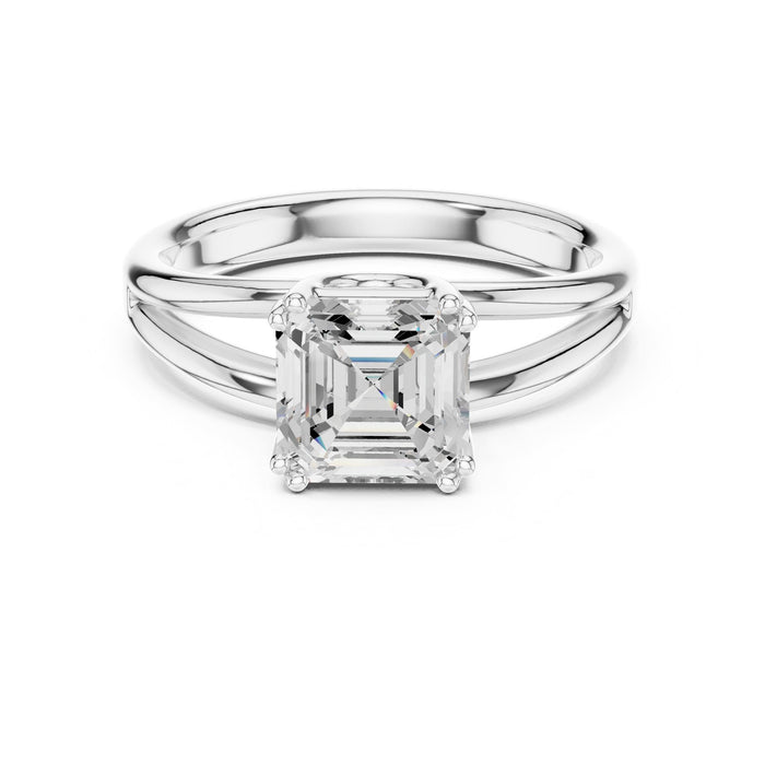 Cushion Lab Grown Diamond Solitaire Engagement Ring