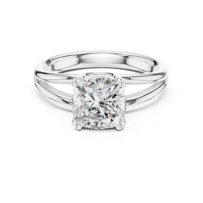 Round Lab Grown Diamond Solitaire Engagement Ring