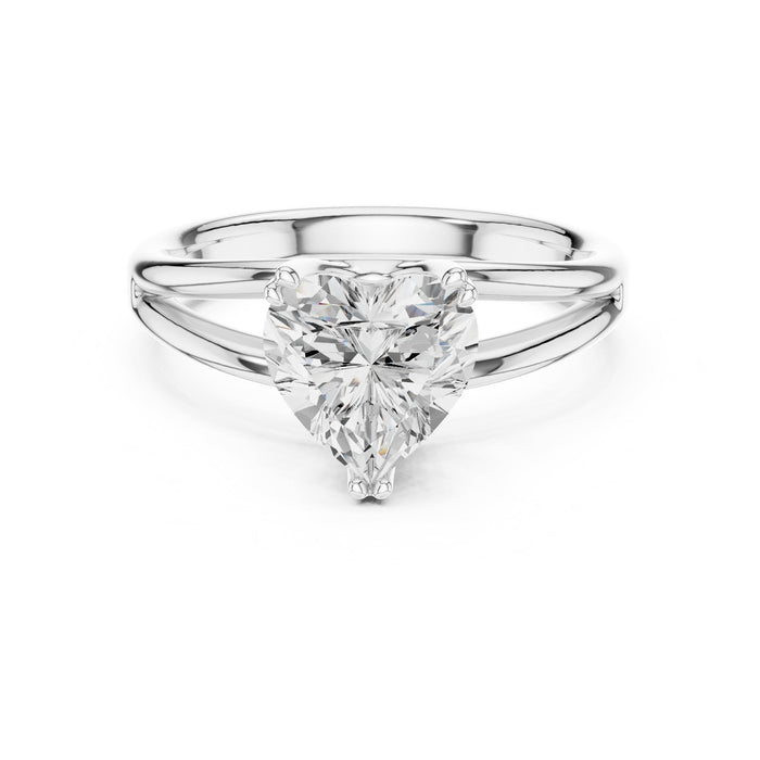 Round Lab Grown Diamond Split-Shank Engagement Ring