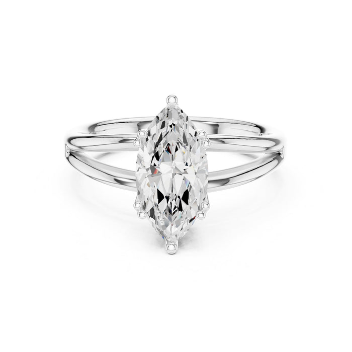 Marquise Lab Grown Diamond Solitaire Engagement Ring