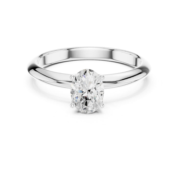 Oval Lab Grown Diamond Solitaire Engagement Ring