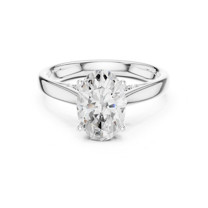 Oval Lab Grown Diamond Split-Shank Engagement Ring