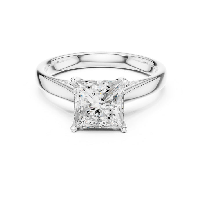 Princess Lab Grown Diamond Side-Stone Engagement Ring