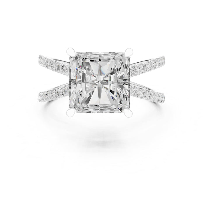 Princess Lab Grown Diamond Split-Shank Engagement Ring