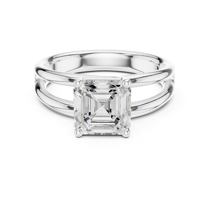 Radiant Lab Grown Diamond Split-Shank Engagement Ring