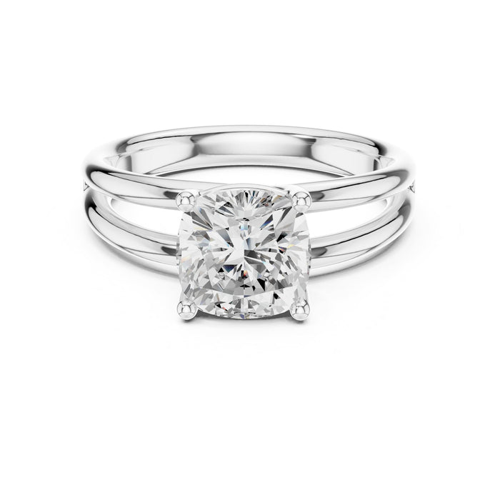 Round Lab Grown Diamond Split-Shank Engagement Ring
