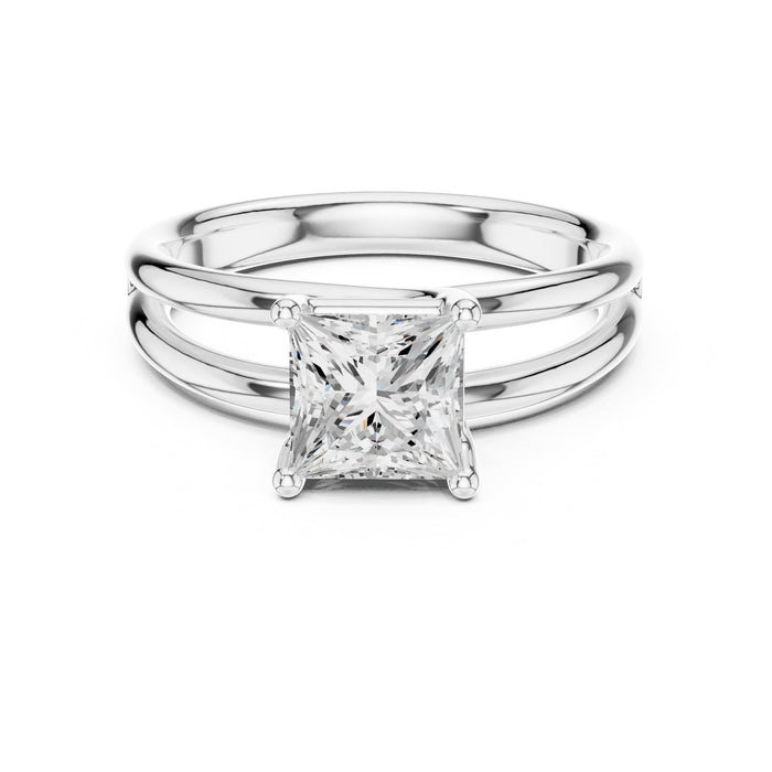 Princess Lab Grown Diamond Solitaire Engagement Ring
