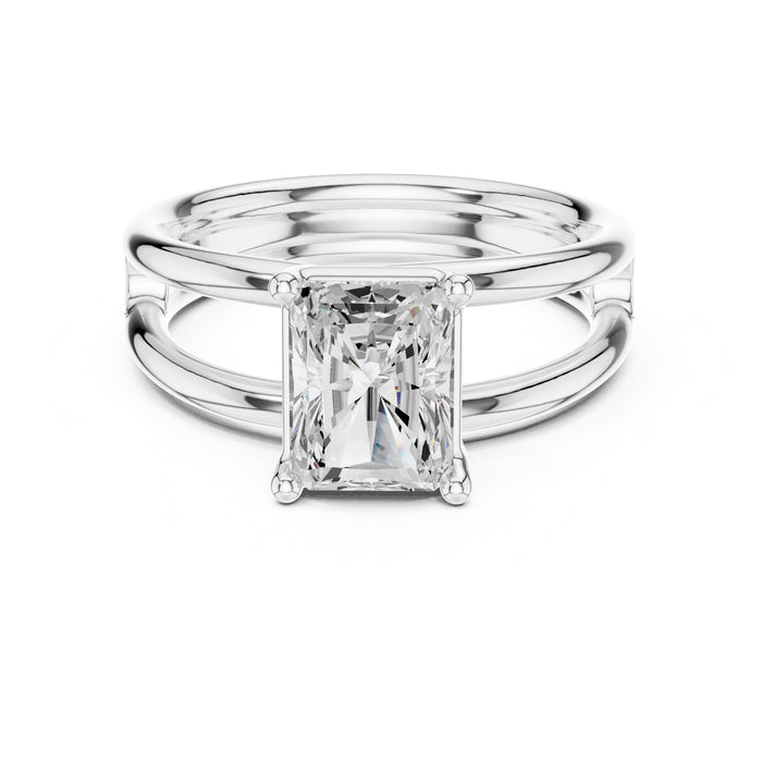 Emerald Lab Grown Diamond Split-Shank Engagement Ring