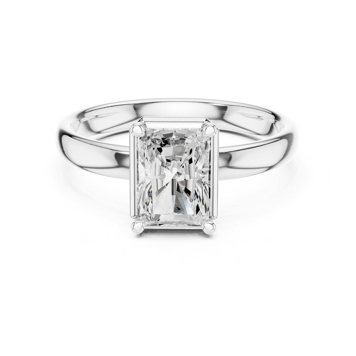 Emerald Lab Grown Diamond Solitaire Engagement Ring