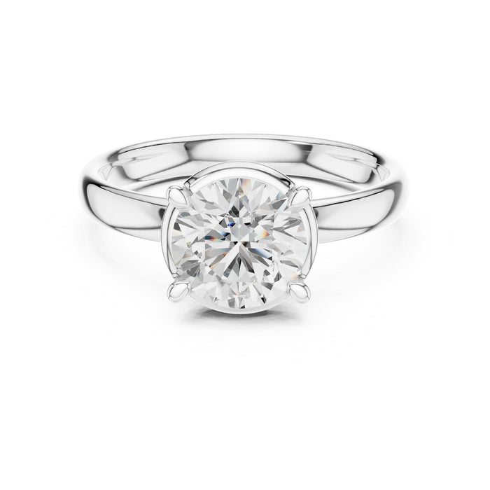 Round Lab Grown Diamond Solitaire Engagement Ring
