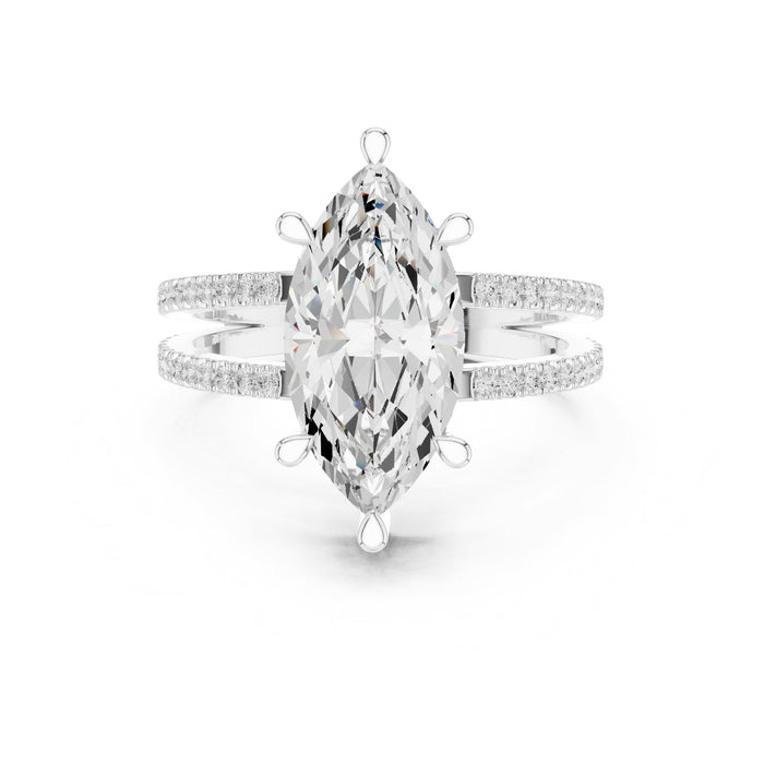 Marquise Lab Grown Diamond Split-Shank Engagement Ring