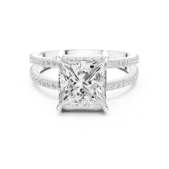 Princess Lab Grown Diamond Split-Shank Engagement Ring