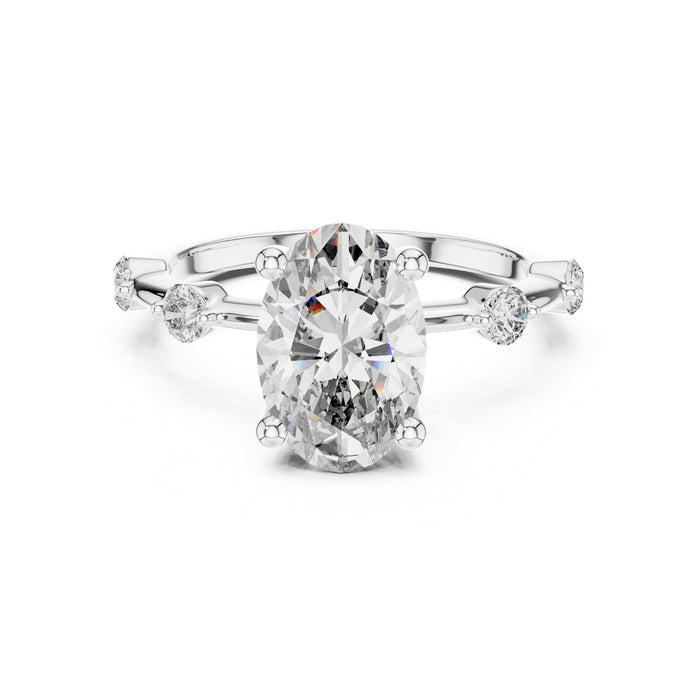 Oval Lab Grown Diamond Split-Shank Engagement Ring