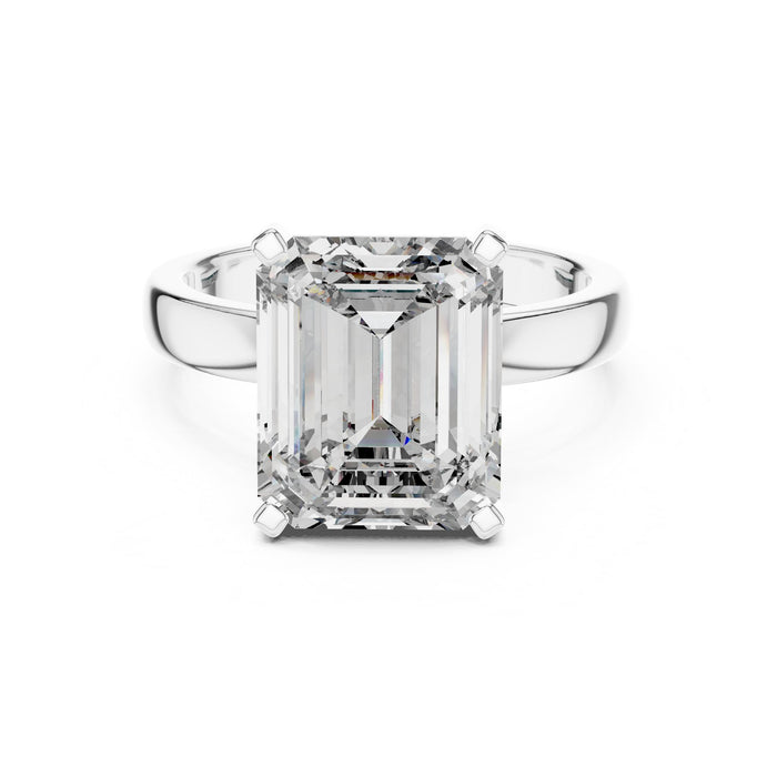 Emerald Lab Grown Diamond Solitaire Engagement Ring