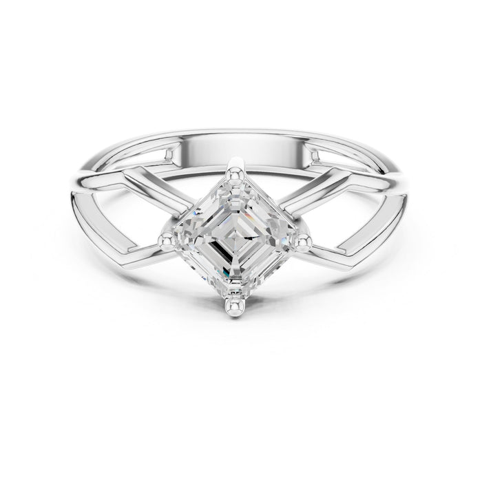 Emerald Lab Grown Diamond Split-Shank Engagement Ring