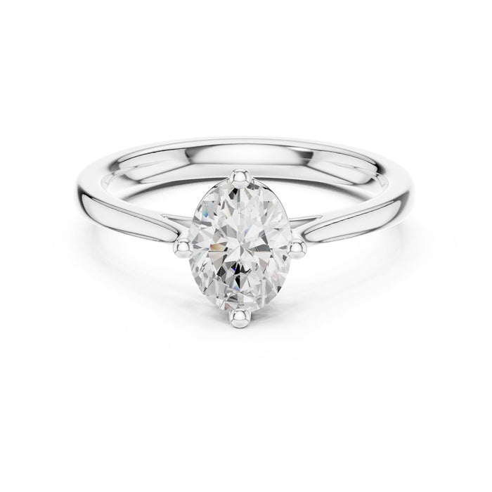 Round Lab Grown Diamond Solitaire Engagement Ring