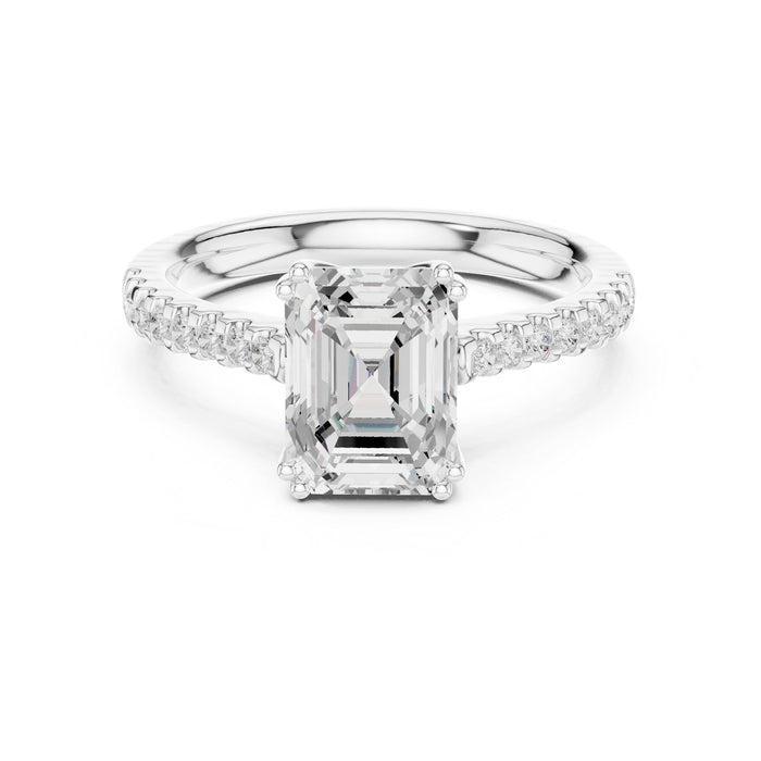 Emerald Lab Grown Diamond Split-Shank Engagement Ring
