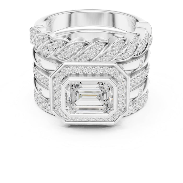 Emerald Lab Grown Diamond Halo Engagement Ring