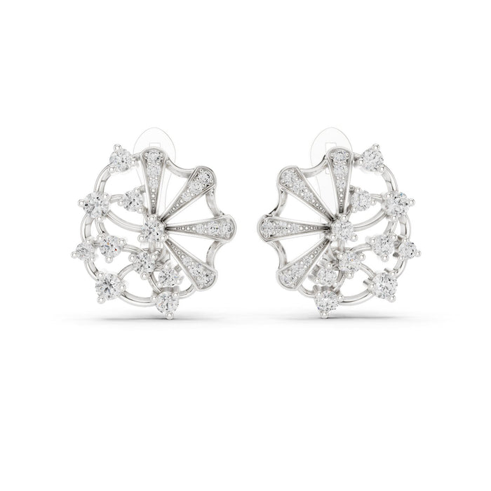 Round Hoop Lab Grown Diamond Earrings