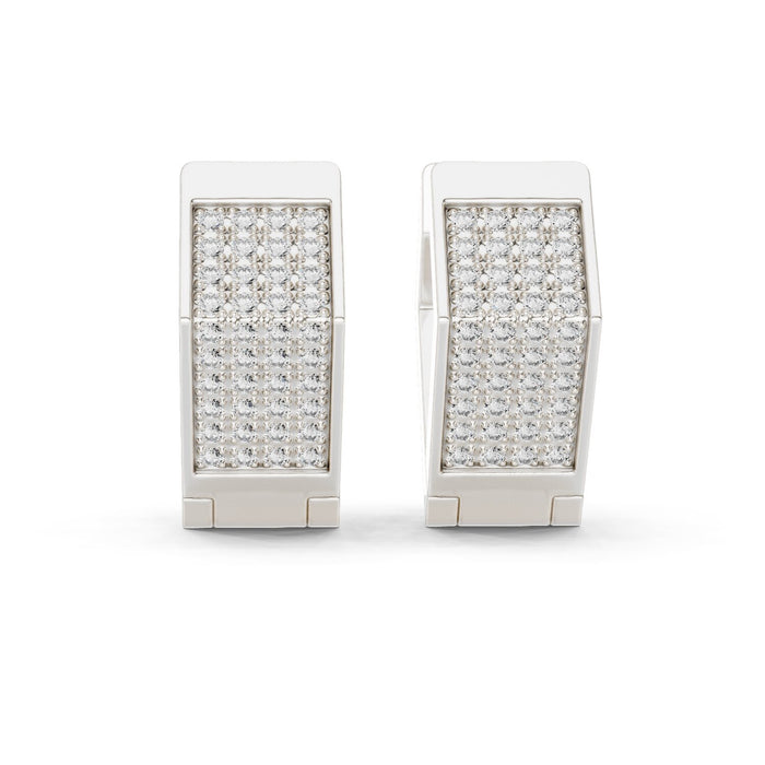 Round Huggie Lab Grown Diamond Earrings